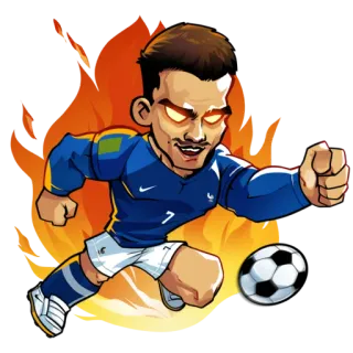 🔥 ฟุตบอล, อเมริกันฟุตบอล, นักกีฬา, ไฟ, กีฬา telegram sticker