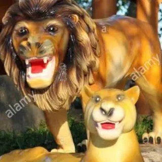 🥴 leão, animal, estátua, gatos, grandes felinos telegram sticker