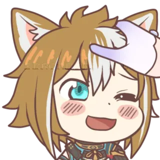 🥰 anime, gato, mascota, adorable, feliz telegram sticker