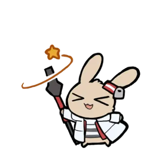 💫 thỏ, động vật, dễ thương, hoạt hình telegram sticker