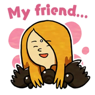 😘 My friend... 友達, 可愛い, アニメ telegram sticker