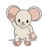 ✋ ねずみ, アニメ, 動物, 可愛い, キャラクター, 手を振る telegram sticker