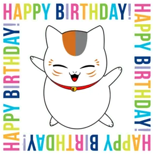 🎁 HAPPY BIRTHDAY! gato, feliz aniversário, celebração, saudação, fofo, animal, festa whatsapp sticker