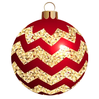 🎅 クリスマス, オーナメント, 飾り, 赤, 金, ホリデー telegram sticker