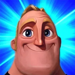 😎 Mr. Incredible The Incredibles Mr. Indestructible, Les Indestructibles, Pixar, Disney, personnage de dessin animé, souriant whatsapp sticker