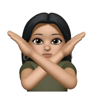 ❌ 팔짱, 아니오, 정지, 거절, 반대 telegram sticker