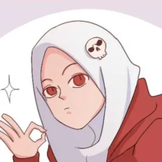 ℹ️ Anime, Hijab, Tengkorak, Kartun, Wanita telegram sticker