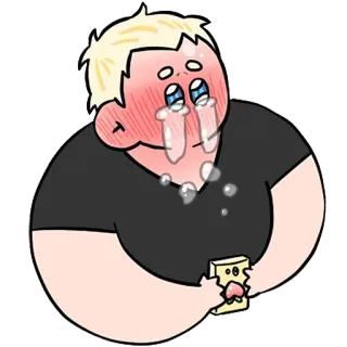 😭 crying, food, cheese, cartoon telegram sticker
