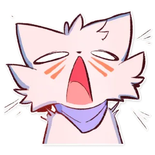 😱 cat, cartoon, expression, emotion, anime, sticker telegram sticker