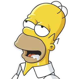 🤤 Homer Simpson The Simpsons โฮเมอร์ ซิมป์สัน, เดอะซิมป์สันส์, การ์ตูน, อนิเมชั่น, สติกเกอร์ telegram sticker