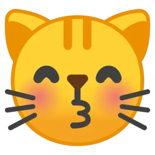 😽 kucing, emoji, lucu, hewan, anak kucing telegram sticker