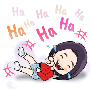 🤣 Ha Ha Ha Ha Ha Ha laughing, cartoon, funny, lol, happy, chuckle, joyful telegram sticker