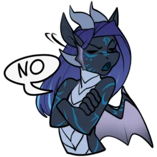 👎 NO no, rejection, denial, dragon, cartoon, character telegram sticker