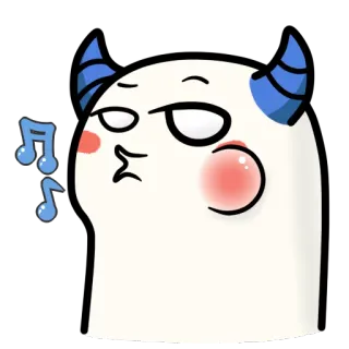 🎼 sticker, cartoon, devil, music, character telegram sticker