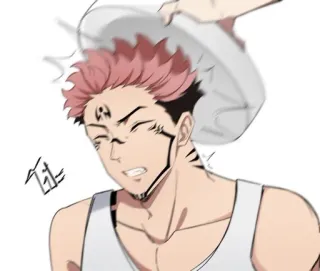 😵‍💫 Yuji Itadori Jujutsu Kaisen アニメ, 漫画, 虎杖悠仁, 呪術廻戦, ファンアート, コメディ telegram sticker