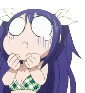 😣 Anime, Mädchen, Ausdruck, Schockiert, Süß, Cartoon telegram sticker