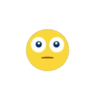 😶 Emoji, Asombrado, Cara, Expresión, Amarillo, Emoción, Círculo whatsapp sticker