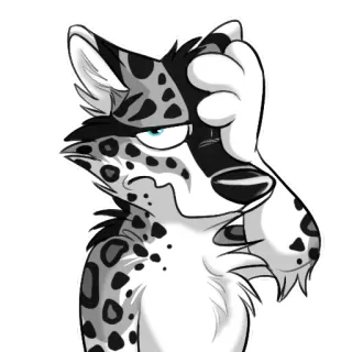 🤦‍♀️ Furry, Antropomórfico, Leopardo, Nojo, Expressão, Animal, Desenho animado telegram sticker