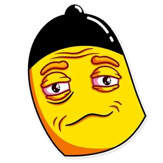 🤪 emoji, face, cartoon, expression, sleepy, tired telegram sticker