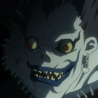😑 Ryuk Death Note Anime, Death Note, Ryuk, Shinigami, Monstruo telegram sticker