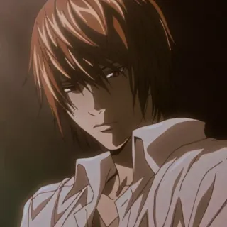 😈 Light Yagami Death Note Anime, Death Note, Light Yagami, Kira, Manga, Animazione giapponese, Serio, Intellettuale, Villain telegram sticker