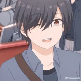 🔥 anime, wink, male, shoulder bag telegram sticker