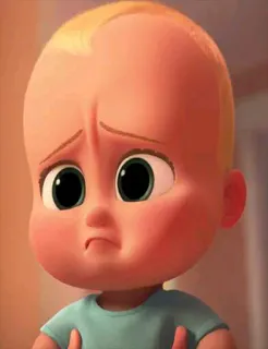 🙁 Boss Baby The Boss Baby dessin animé, bébé, personnage, dreamworks, animé telegram sticker