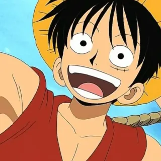 😃 Luffy One Piece Anime, Monkey D. Luffy, One Piece, Chapéu de Palha, Personagem de desenho animado, Mangá whatsapp sticker