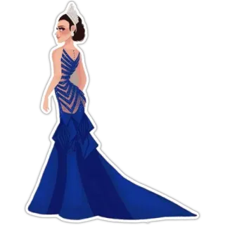 😒 Frau, Kleid, Kleid, königlich, Tiara, elegant, Mode, Schönheit telegram sticker