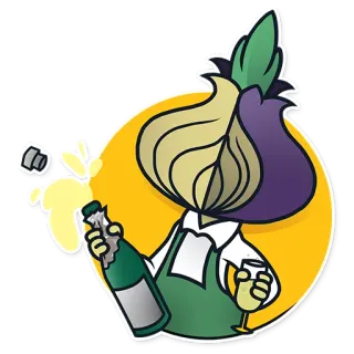 🍾 onion, wine, vegetable, alcohol, celebration telegram sticker