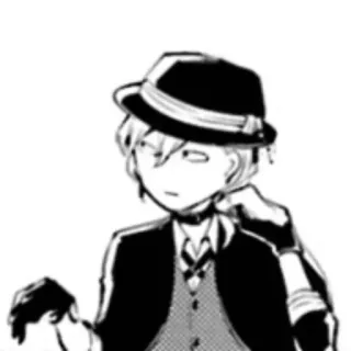 🥚 Chuuya Nakahara Bungo Stray Dogs Anime, Manga, Portret, Chuya Nakahara, Bungo Stray Dogs, Fanart, Postać, Rysunek telegram sticker