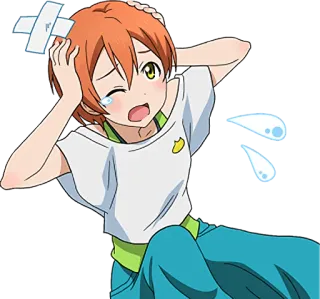 🙉 Anime, Kreskówka, Płacz, Ranny, Bandaż, Łzy telegram sticker