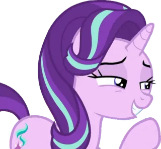 😉 Starlight Glimmer My Little Pony cartoon, pony, unicorn, magic, friendship, cute, purple telegram sticker