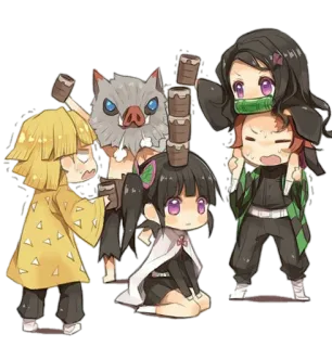 🥤 Demon Slayer Anime, Demon Slayer, Chibi, Carino, Impilabile, Manga telegram sticker