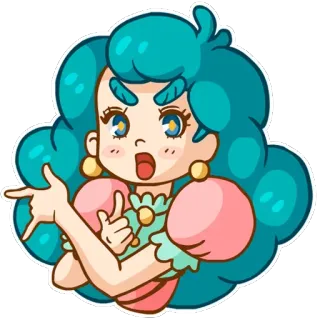 😎 Desenho animado, Adesivo, Mulher, Menina, Bonito, Anime telegram sticker