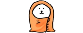 🧸 cartoon, animal, dog, blanket, cute, cozy telegram sticker