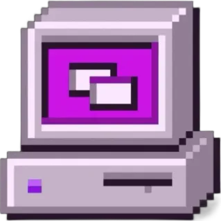🌟 computer, pixel art, retro, vintage, technology telegram sticker