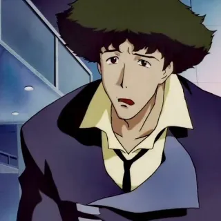 🚀 Spike Spiegel Cowboy Bebop 애니메이션, 스페이스 웨스턴, 비밥, 멋있는, 캐릭터 whatsapp sticker