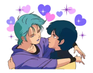 💏 Аниме, Сердечки, Романтика, Мужской, Любовь, Нежность telegram sticker