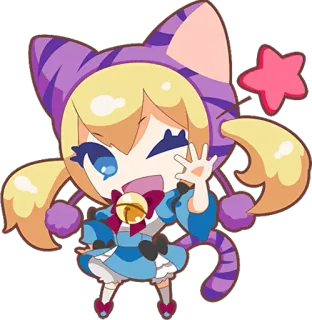 😉 dibujo animado, gato, personaje, lindo, anime, chibi, kawaii whatsapp sticker