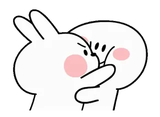 💋 rabbit, angry, upset, cute, cartoon, bunny whatsapp sticker