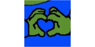 ❤️ Pepe the Frog Pepe, frog, meme, internet, hands, heart telegram sticker
