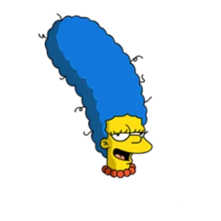 🤤 Marge Simpson The Simpsons cartoon, Marge Simpson, The Simpsons, animated, blue hair telegram sticker