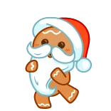 🎅 bánh gừng, giáng sinh, bánh quy, mũ ông già Noel, ngày lễ, dễ thương telegram sticker