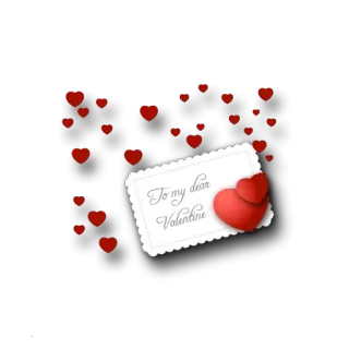 😰 To my dear Valentine Saint-Valentin, amour, coeurs, carte de voeux, romantique telegram sticker