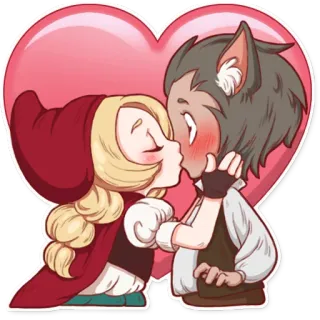 Red Riding Hood telegram stickers