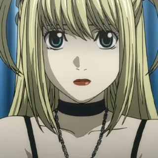 🍎 Misa Amane Death Note Anime, Mangá, Loira, Gótico, Fofo, Death Note, Misa Amane telegram sticker