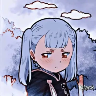 🥺 Black anime, cartoon, character, cute, girl telegram sticker
