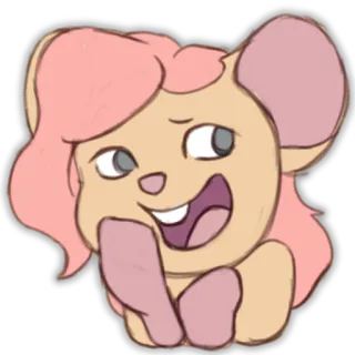😁 cartoon, sticker, dier, schattig telegram sticker