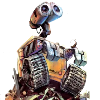 😞 WALL-E робот, мультфильм, фильм, пиксар, мусор telegram sticker